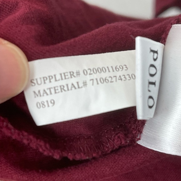 Polo Ralp Lauren Relaxed Fit Long Sleeve Shirt Men’s size 2XL Burgandy - Picture 6 of 8